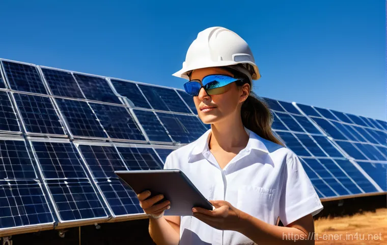 에너지기술자의 근무환경 변화 - **Prompt:** A focused, determined Italian female energy technician, dressed in a modern, practical w...