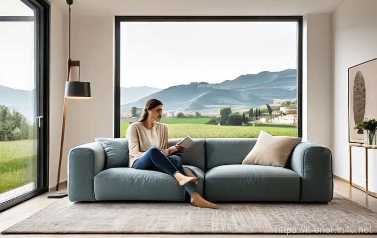 에너지기술과 IoT 융합 사례 - **Cozy Italian Smart Living Room with Adaptive Climate Control**
"A serene and elegantly designe...