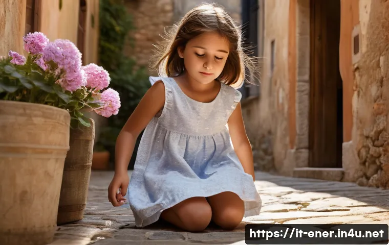 에너지 설비 최적화 방법 - **Prompt:** A sunny afternoon in a small Italian village. A young girl (7 years old), wearing a simp...