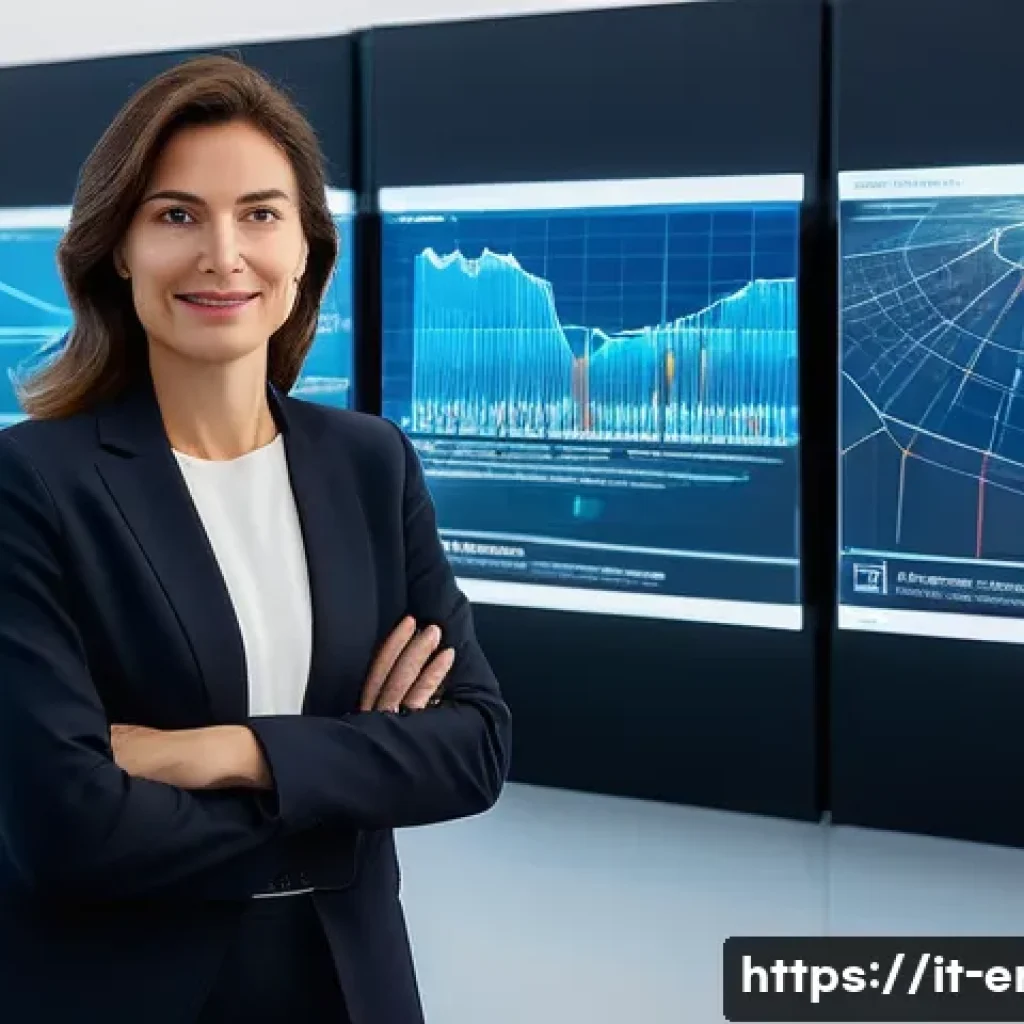 에너지기술자 자기계발 팁 - **Digital Innovation in Energy Management:**
"A vibrant, modern energy control center in a sleek...
