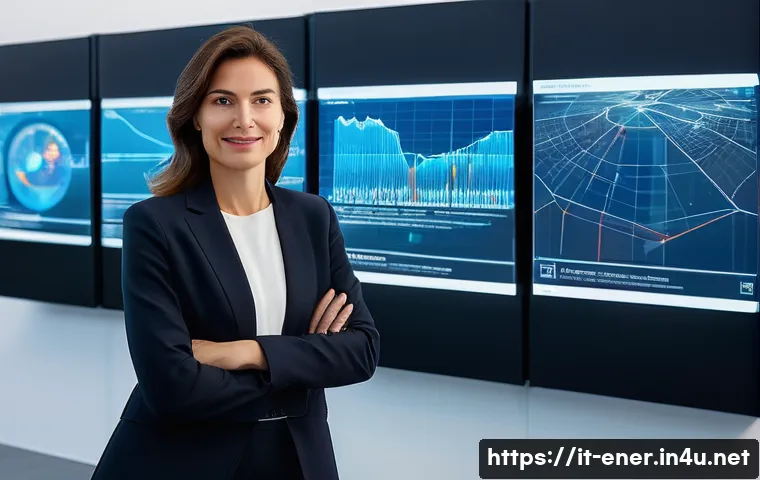 에너지기술자 자기계발 팁 - **Digital Innovation in Energy Management:**
    "A vibrant, modern energy control center in a sleek...